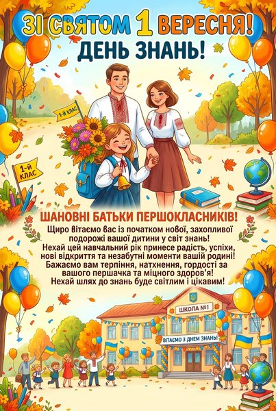 Поздравления для родителей и первоклассников
