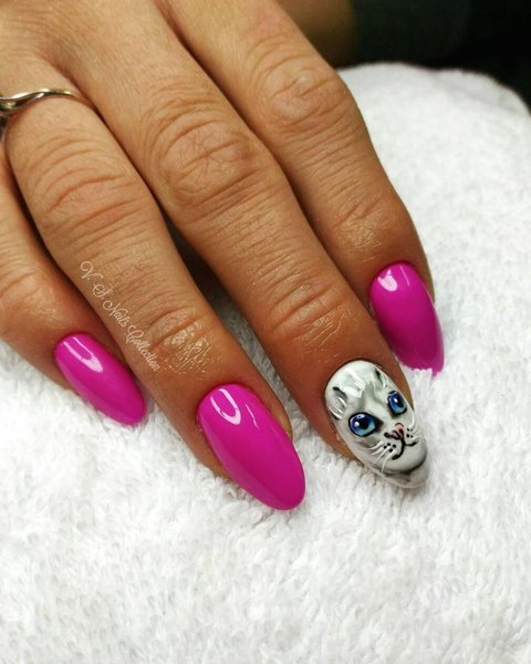 маникюр фуксия, цвет фуксии, модный маникюр, тренды маникюра, тренды осени, тренды зимы