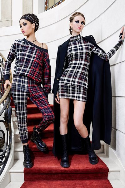 клетчатое платье, платье в клетку, модное платье, клетка, тренд сезона