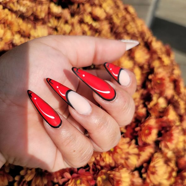 Comic Book Nails, ногти из комикса, 2-D ногти, 2-D маникюр, тренды маникюра, модный маникюр