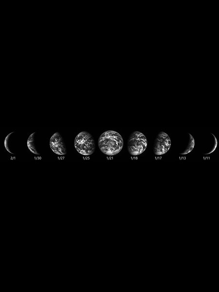 земля, космос, фази Землі, Місяць