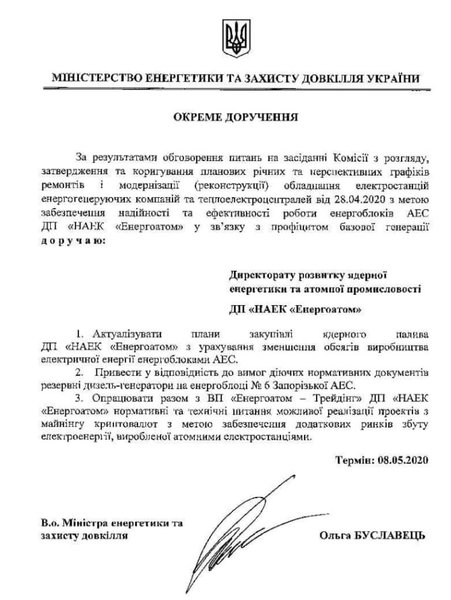 ольга буславец, майнинг криптовалют, минэнерго, энергоатом