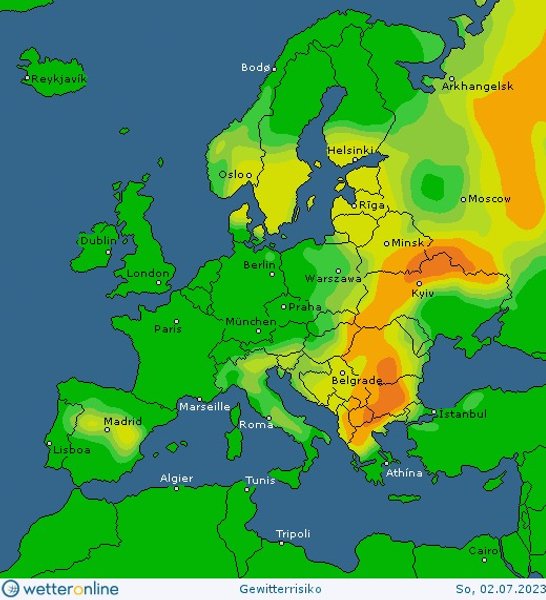 Карта гроз, погода