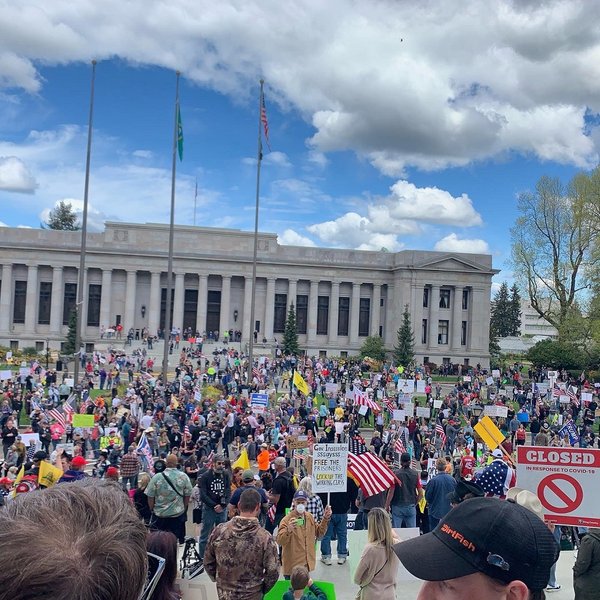 карантин, протесты против карантина, коронавирус, Висконсин