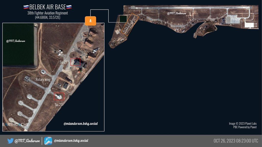 Самолеты на авиабазе Бельбек в оккупированном Крыму