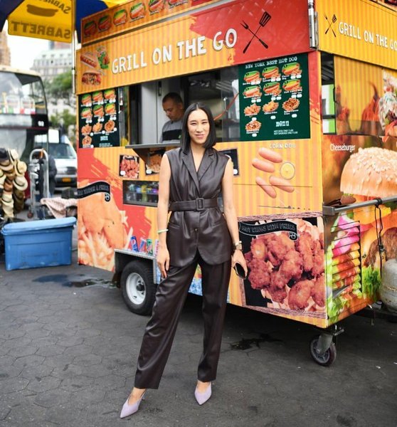 ева чен, фото, poustovit, костюм, эко-кожа