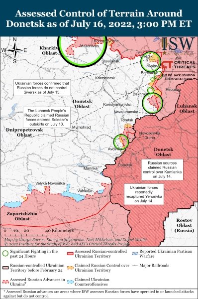 война на Донбассе карта