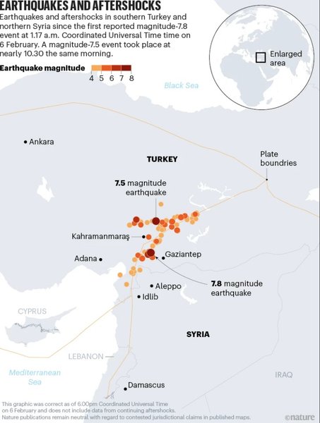 турция землетрясение карта