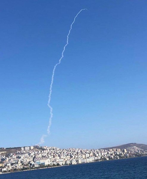 пуск ракеты ЗРС С-400 из района Синопа