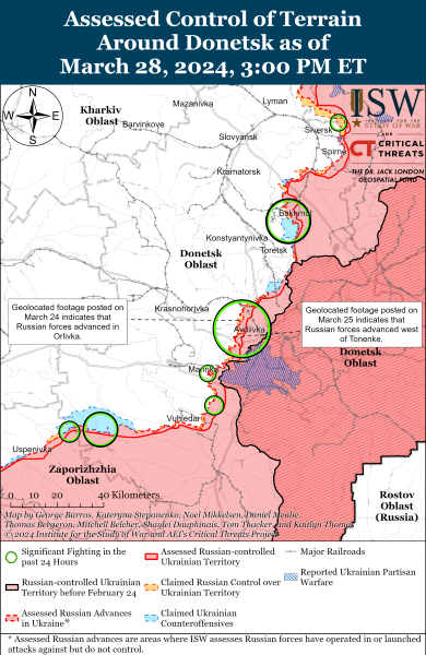 Новопавлівський напрямок, карта бойових дій