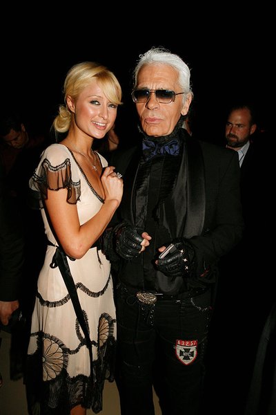 Пэрис Хилтон и Карл Лагерфельд