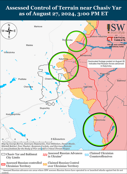 Часов Яр: карта боев