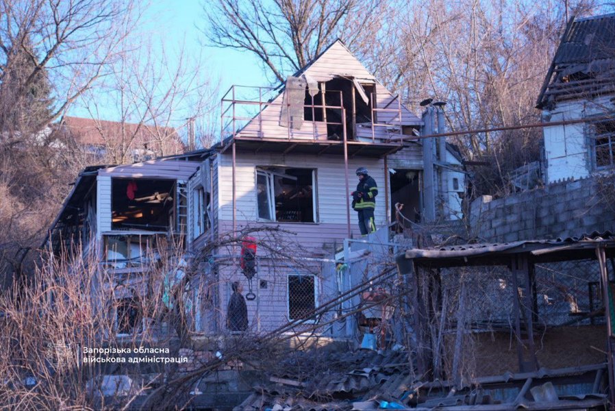 Наслідки обстрілу Запоріжжя