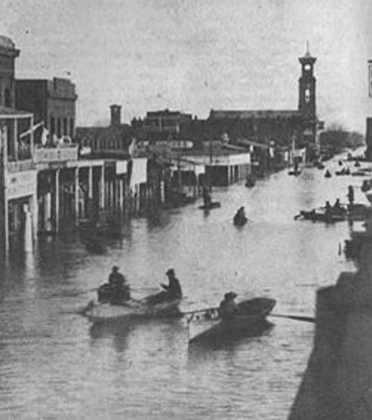 каліфорнія повінь історія