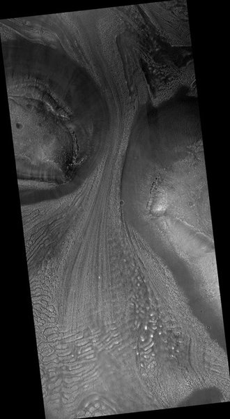 Марс, лід на Марсі, крижаний потік