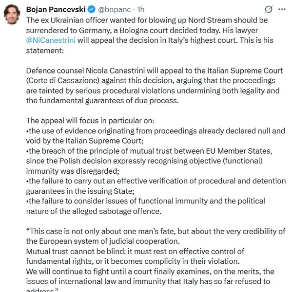 Суд над українцем Сергієм Кузнєцовим в Італії