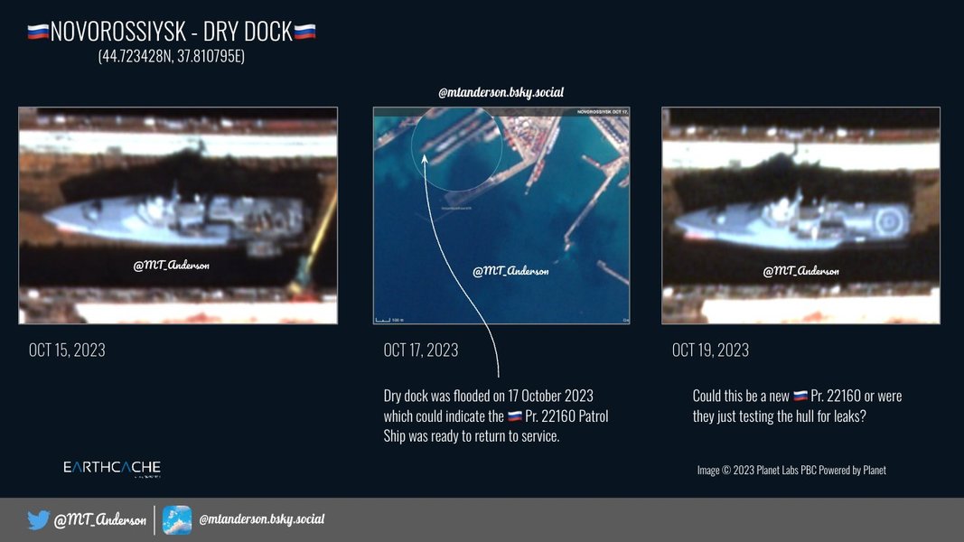 Сухой док затоплен и высушен