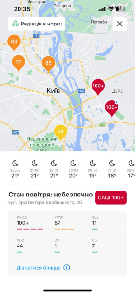 київ цифровий забруднення повітря