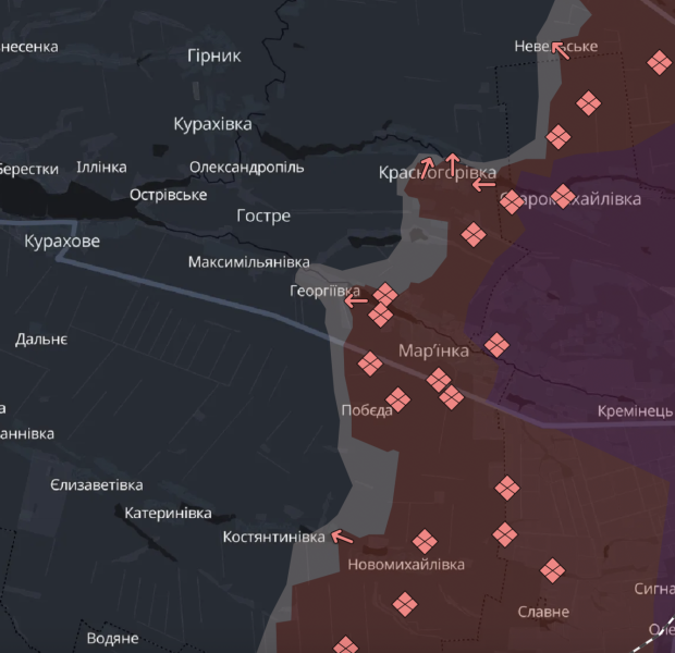 Фронт на Донбасі Карта бойових дій