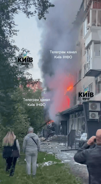 Пожар в доме после атаки БПЛА