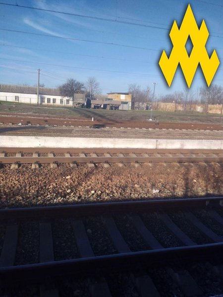 Железнодорожная станция в Октябрьском, Крым, ВС РФ
