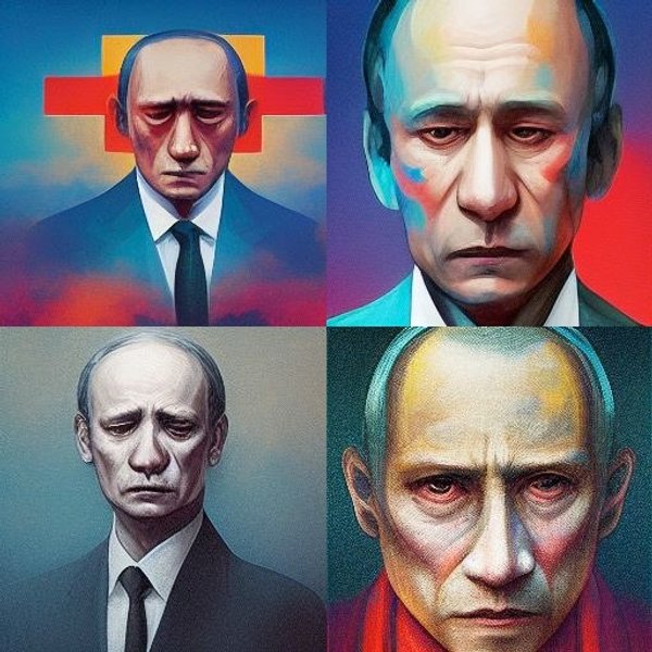 Путин, портрет, ИИ