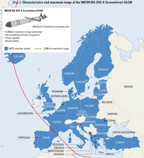 карта ракети Росії карта дальності ракет