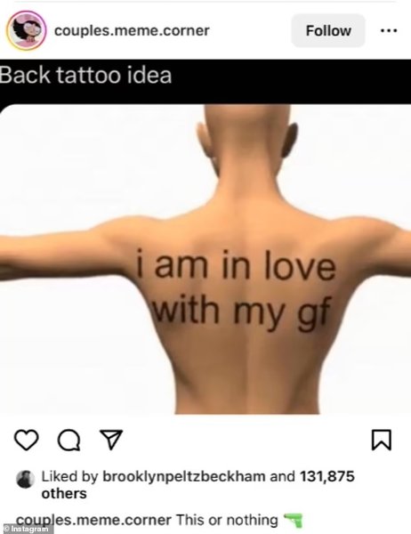 бруклин бекхэм, никола пельтц, татуировка