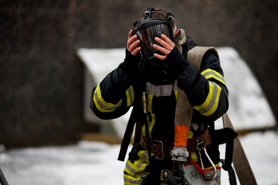 пожарные, пожар, харьков