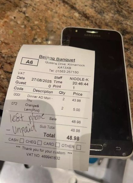 У Шотландії пара двічі поспіль втекла з двох ресторанів, не сплативши рахунок і не повернувшись за своїми речами