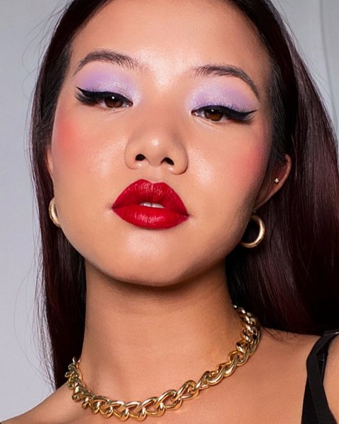 цветные стрелки, макияж, новый год макияж, новогодний макияж, лавандовый макияж