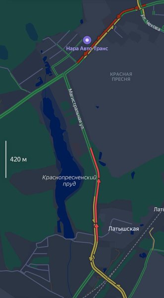 Пробки в Наро-Фоминске, карта