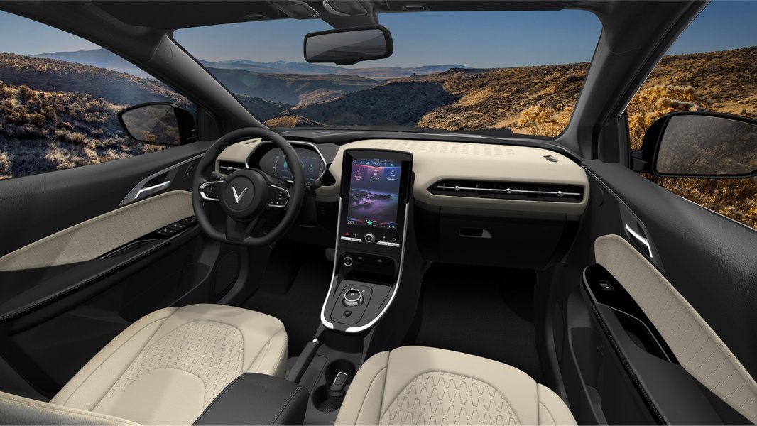 электромобиль, VF e34, интерьер,