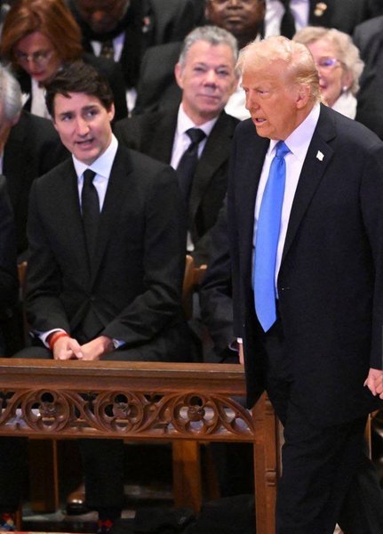 джастин трюдо дональд трамп похороны картера