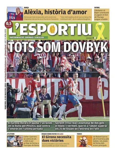 Артем Довбик в испанских газетах