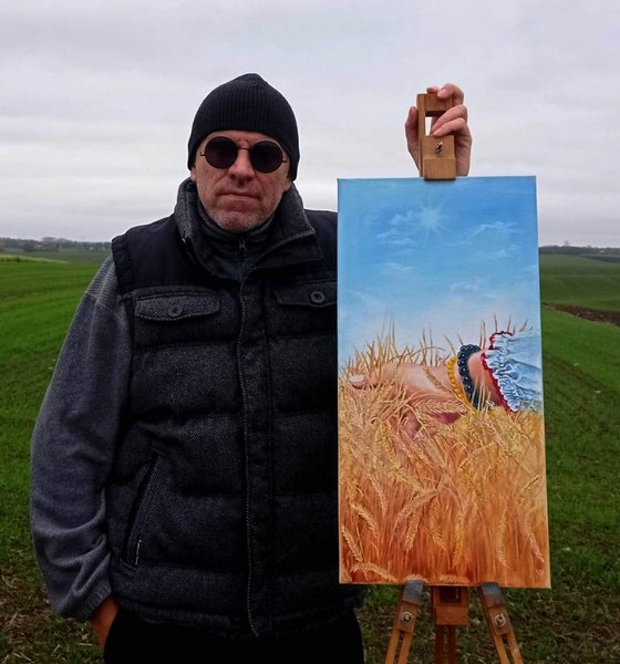 картини Володимира Яницького, художник Володимир Яницький, сліпий художник, незрячий художник, художник з Донбасу, картини допомога