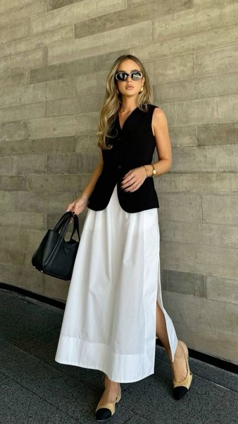 Макси-юбка new look+ удлиненный жилет