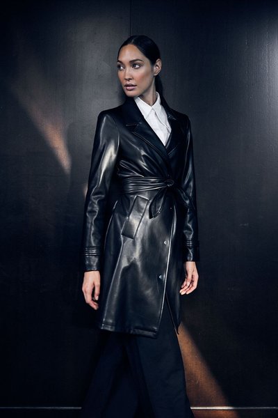 кожаное пальто, пальто из искусственной кожи, эко кожа, пальто, плащ