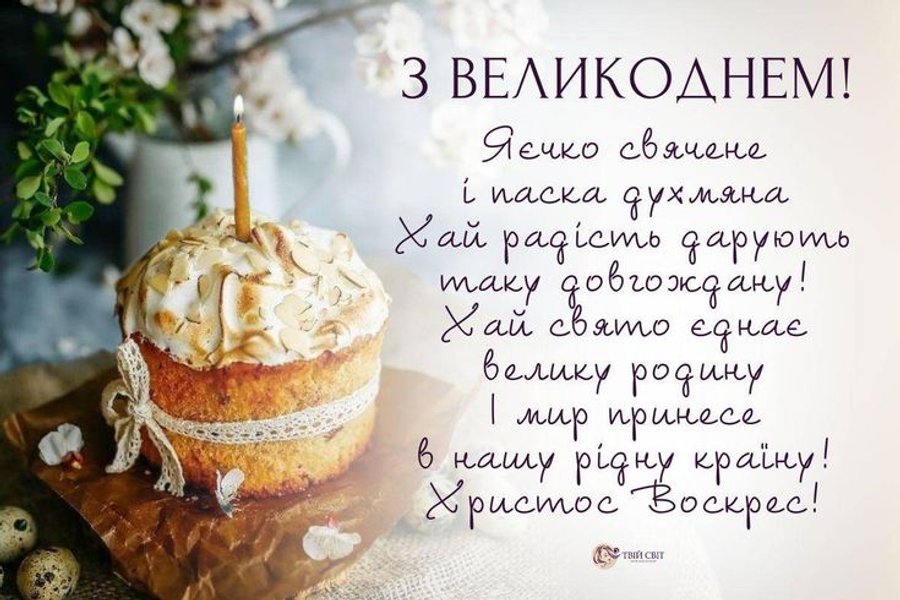 привітання на паску