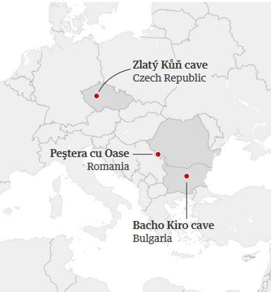 Пещера Zlatý Kůň, Пештера-ку-Оасе, пещера Бачо Киро