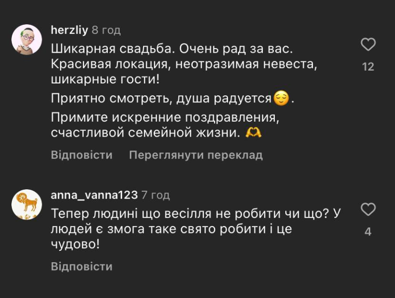 Коментарі під фото нареченої Коментарі під фото нареченої