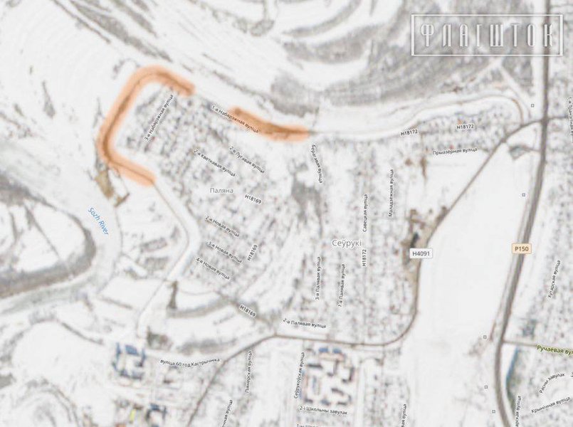 Строительство дамб в районе н. п. Поляна, Ченки, Севруки