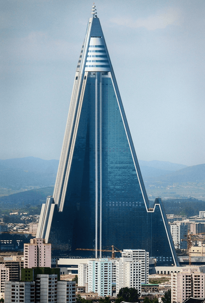 Отель Ryugyong в Северной Корее, гостиница, отель, Отель судьбы, недостроенное здание, заброшенная гостиница, не было постояльцев
