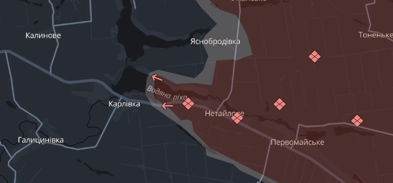 Просування ЗС РФ Карта бойових дій