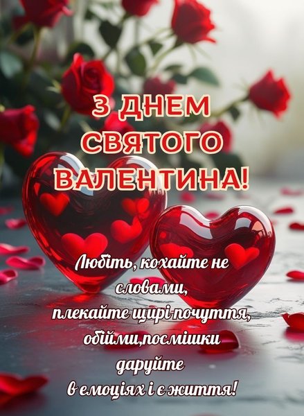 привітання з днем Валентина день валентина картинка
