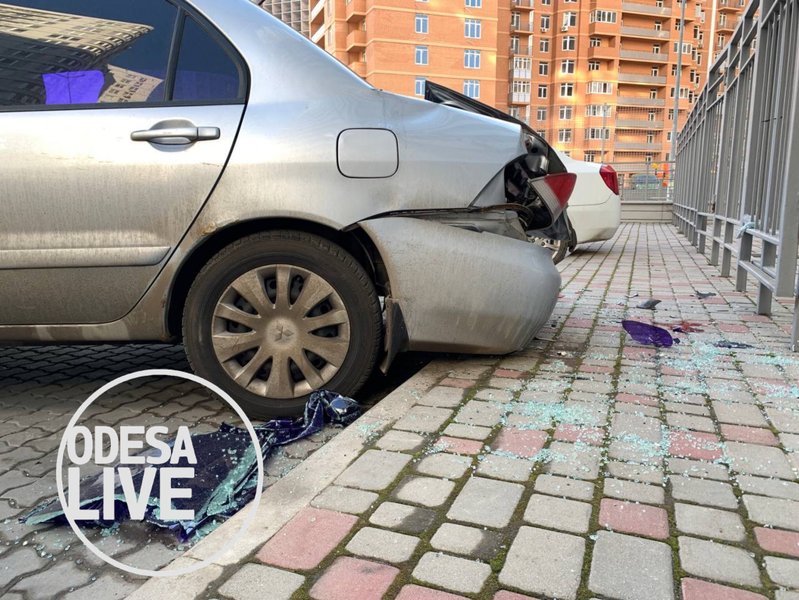 Одесса, мужчина, падение, автомобиль,