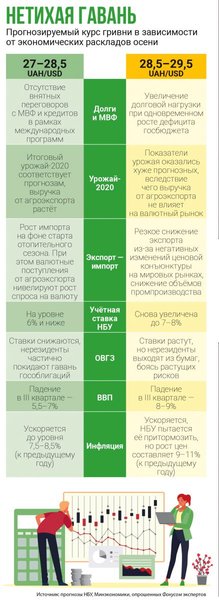 фото, инфографика прогнозируемый курс гривни