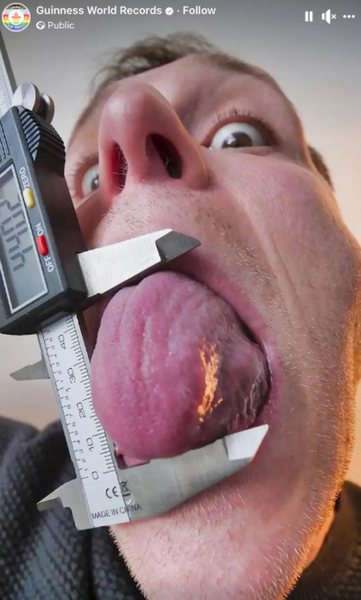 Саша Файнер из Бельгии имеет самый большой в мире язык, титулы, Книга рекордов Гиннеса, фото, курьезы