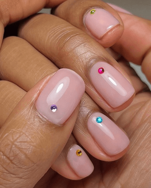 маникюр хрусталики