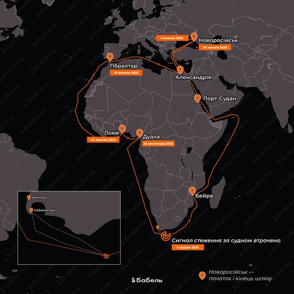 трансморфлот,   Lady R, ЮАР